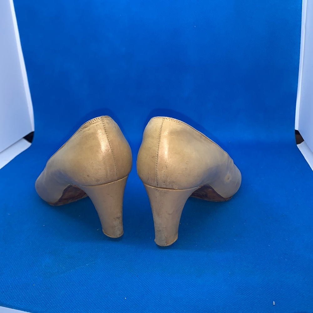Chanel Vintage iconic signature bi color leather‎ CC heels - Picture 5 of 14